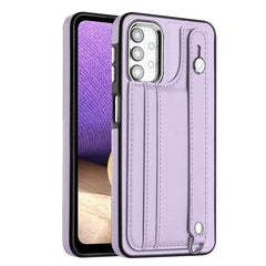 Shockproof Leather Phone Case with Wrist Strap