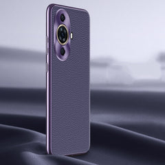 Litchi Texture Genuine Leather Phone Case