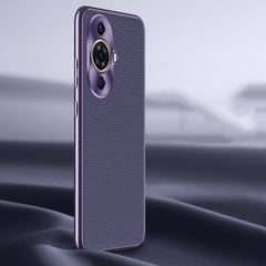 Litchi Texture Genuine Leather Phone Case