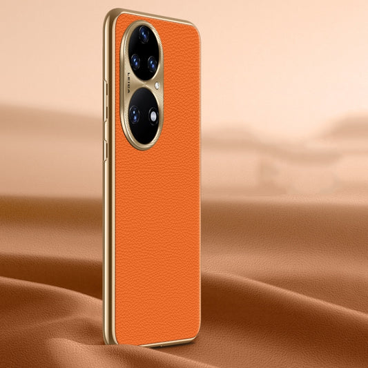 Litchi Texture Genuine Leather Phone Case