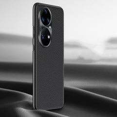 Litchi Texture Genuine Leather Phone Case