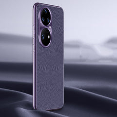 Litchi Texture Genuine Leather Phone Case