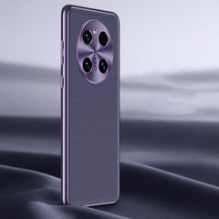 Litchi Texture Genuine Leather Phone Case