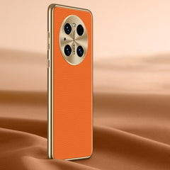 Litchi Texture Genuine Leather Phone Case
