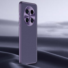 Litchi Texture Genuine Leather Phone Case