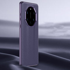 Litchi Texture Genuine Leather Phone Case