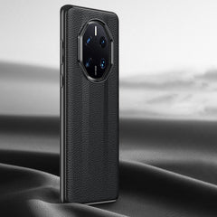 Litchi Texture Genuine Leather Phone Case