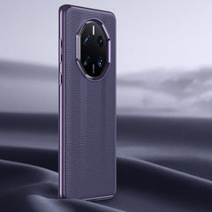 Litchi Texture Genuine Leather Phone Case