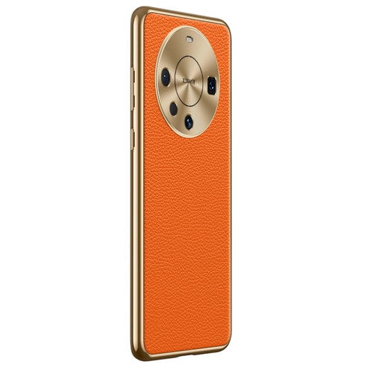 Litchi Texture Genuine Leather Phone Case