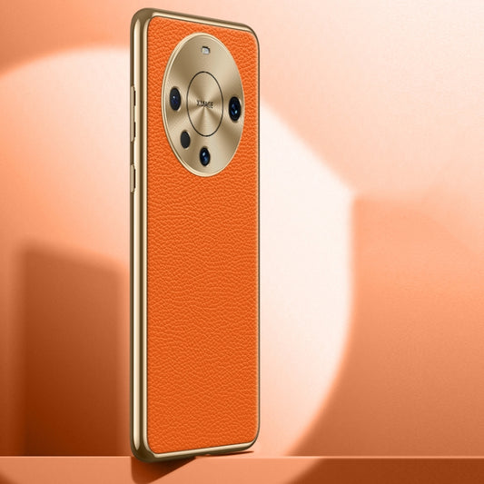 Litchi Texture Genuine Leather Phone Case