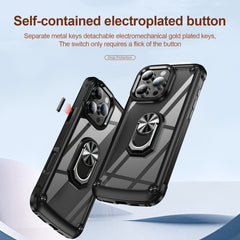 TPU + PC Lens Protection Phone Case with Ring Holder