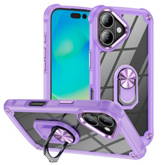 TPU + PC Lens Protection Phone Case with Ring Holder