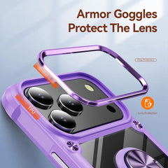 TPU + PC Lens Protection Phone Case with Ring Holder