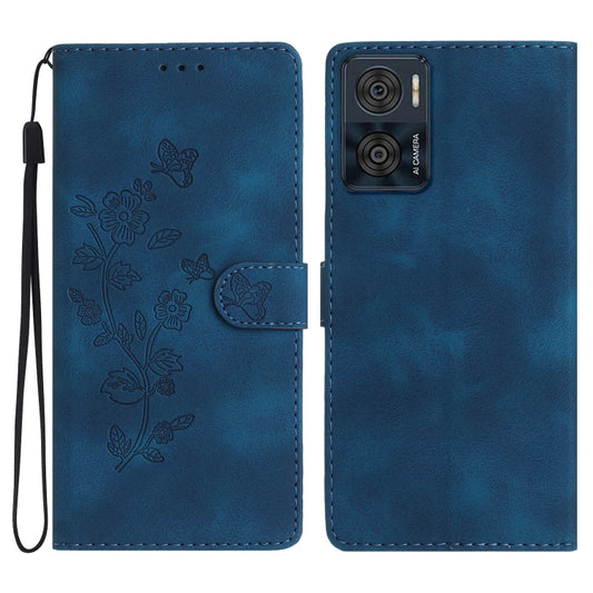 Flower Butterfly Embossing Pattern Leather Phone Case