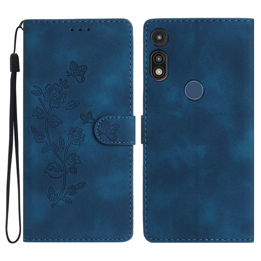 Flower Butterfly Embossing Pattern Leather Phone Case