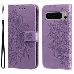 Seven-petal Flowers Embossing Leather Phone Case