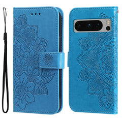 Seven-petal Flowers Embossing Leather Phone Case