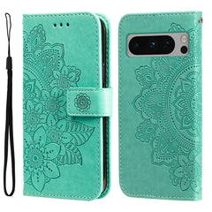 Seven-petal Flowers Embossing Leather Phone Case