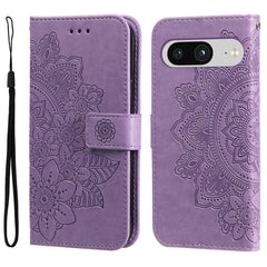 Seven-petal Flowers Embossing Leather Phone Case