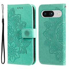 Seven-petal Flowers Embossing Leather Phone Case