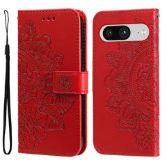 Seven-petal Flowers Embossing Leather Phone Case