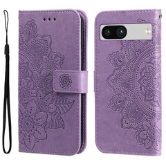 Seven-petal Flowers Embossing Leather Phone Case