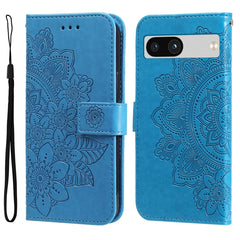 Seven-petal Flowers Embossing Leather Phone Case