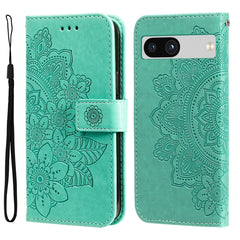 Seven-petal Flowers Embossing Leather Phone Case