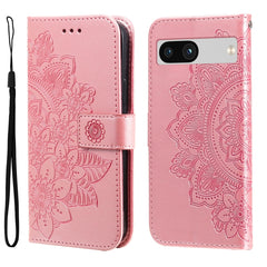 Seven-petal Flowers Embossing Leather Phone Case