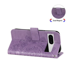 Seven-petal Flowers Embossing Leather Phone Case