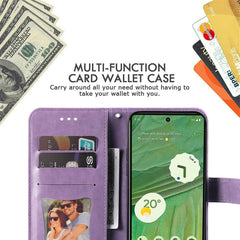 Seven-petal Flowers Embossing Leather Phone Case