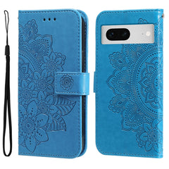 Seven-petal Flowers Embossing Leather Phone Case