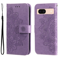 Seven-petal Flowers Embossing Leather Phone Case