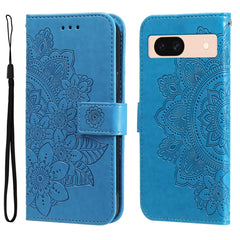 Seven-petal Flowers Embossing Leather Phone Case