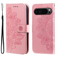 Seven-petal Flowers Embossing Leather Phone Case