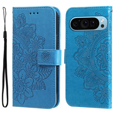Seven-petal Flowers Embossing Leather Phone Case