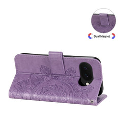 Seven-petal Flowers Embossing Leather Phone Case