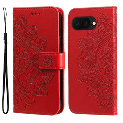 Seven-petal Flowers Embossing Leather Phone Case