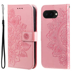 Seven-petal Flowers Embossing Leather Phone Case