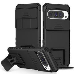 Stereoscopic Holder Sliding Camshield Phone Case, For Google Pixel 9 Pro XL, For Google Pixel 9 Pro, For Google Pixel 8 Pro