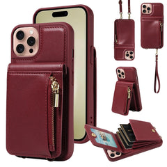 Crossbody Lanyard Zipper Wallet Leather Phone Case