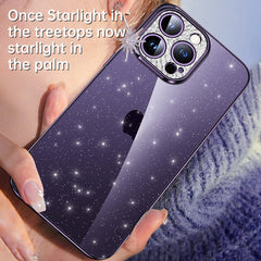 SULADA Electroplated Transparent Glittery TPU Phone Case, For iPhone 15 Pro Max, For iPhone 14 Plus, For iPhone 14, For iPhone 15 Pro, For iPhone 15 Plus, For iPhone 14 Pro
