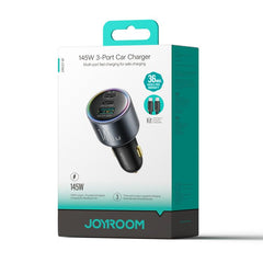 JOYROOM JR-CCN07 120W Dual PD+QC3.0 3-Port Car Charger, JR-CCN07
