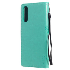 Tree & Cat Embossed Pattern Horizontal Flip Leather Case with Holder & Card Slots & Wallet & Lanyard, For Sony Xperia 10 II
