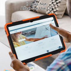 Lucky Wheel Grip Silicone Hybrid PC Tablet Case with Shoulder Strap