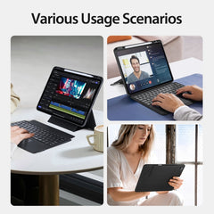 DUX DUCIS DK Series Magnetic Wireless Bluetooth Keyboard Tablet Case, For iPad Pro 13 2024, For iPad Pro 11 2024, For iPad Air 11 2024 / 4&5 / iPad Pro 11 2022, For iPad 10th Gen 10.9 2022, For iPad 10.2 2019/2020/2021/Air 2019