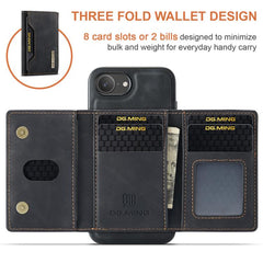 DG.MING M2 Series 3-Fold Card Bag Wallet Leather Phone Case