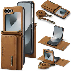 DG.MING M2 Series Card Bag Magnetic Leather Phone Case, For Samsung Galaxy Z Flip6 / Flip7 FE, For Samsung Galaxy Z Flip5 5G, For Samsung Galaxy Z Flip4 5G, For Samsung Galaxy Z Flip3 5G