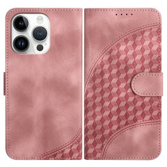 YX0060 Elephant Head Embossed Phone Leather Case with Lanyard