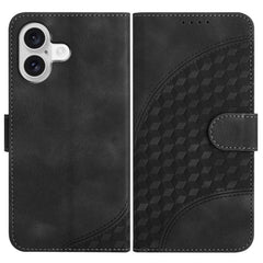YX0060 Elephant Head Embossed Phone Leather Case with Lanyard